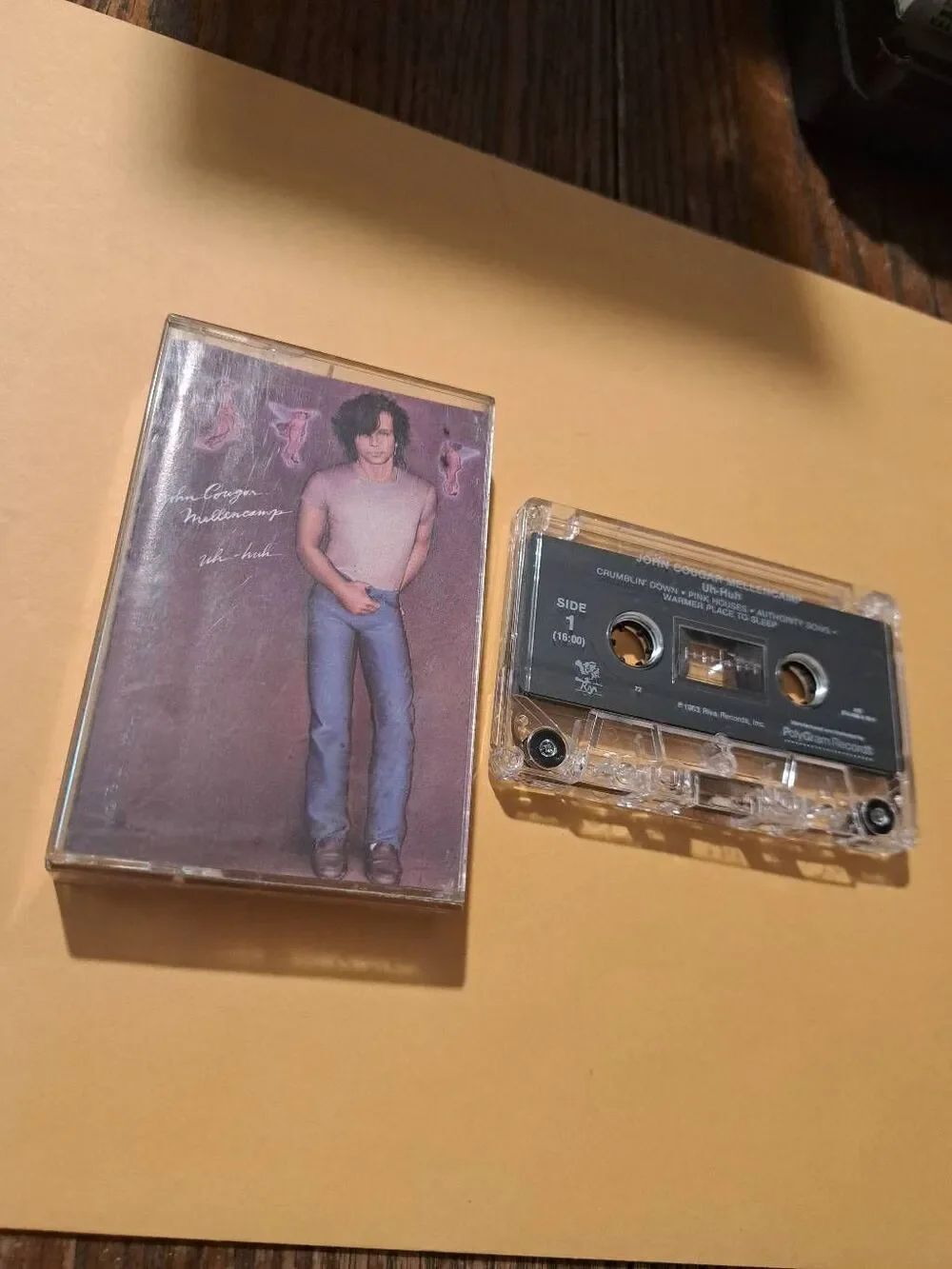Vintage 1983 John Cougar Mellencamp Uh-Huh Cassette Polygram Records Case Cover